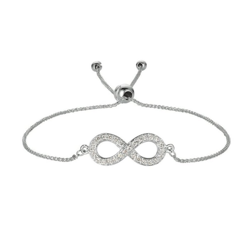 0.25 Carat Diamond Bolo Infinity Bracelet